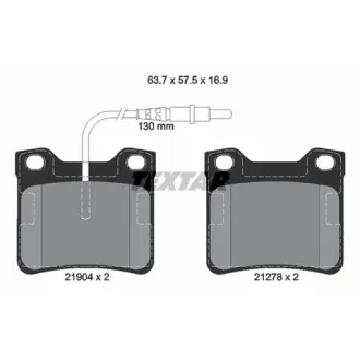 Колодки задн. MB Vito W638 (>03) сис-ма ATE - квадратн. TEXTAR 2190403