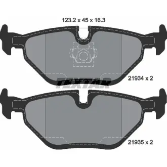 Комплект гальмівних колодок задн, MG MG X-POWER SAAB 9-5 1.9D-5.0 09.97-12.09 TEXTAR 2193404