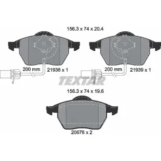 Колодки гальмівні (передні) Audi A4/A6/VW Passat 96-05 (Teves) Q+ (з датчиками) TEXTAR 2193801