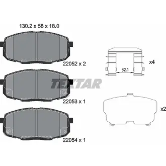 Колодки гальмівні (передні) Hyundai Elantra/ i30 08- /Kia Cerato II 09-/Soul II/III 17- (Mando) Q+ TEXTAR 2205201
