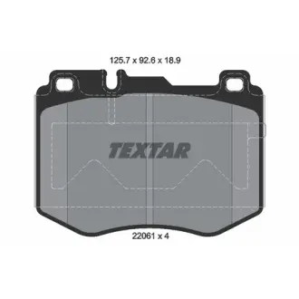 Колодки гальмівні (передні) MB C-class (W205)/E-class (W213) 14- (Brembo) TEXTAR 2206101