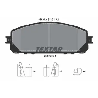 Колодки гальмівні (передні) Jeep Cherokee 13- (Advics) Q+ TEXTAR 2207001