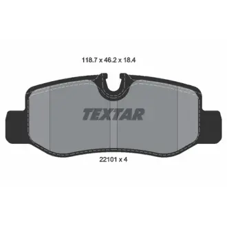 Колодки гальмівні (задні) MB Vito (W447) 14- (Brembo) Q+ TEXTAR 2210101