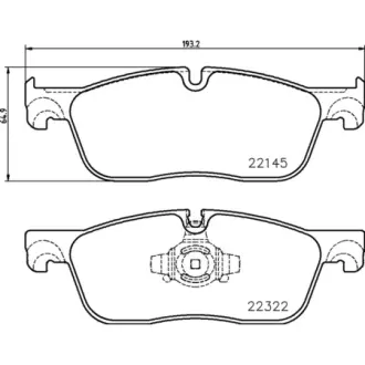 Колодки гальмівні (передні) Land Rover Range Rover Velar 2.0/3.0 17- (Teves) Q+ TEXTAR 2214501
