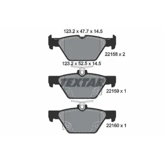 Колодки гальмівні (задні) Subaru Impreza/Outback/Legacy 14- (Akebono) Q+ TEXTAR 2215801