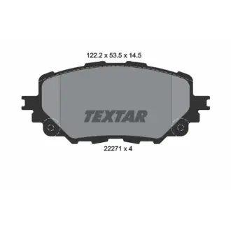 Комплект тормозных колодок, дисковый тормоз TEXTAR 2227101