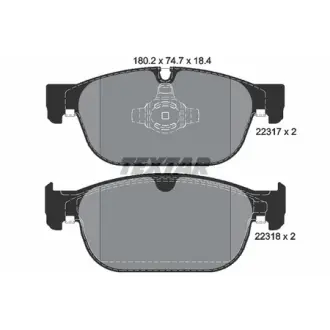 Колодки гальмівні (передні) Volvo S60/S90/V60/V90/XC40/XC60/XC90 15- (Teves) Q+ TEXTAR 2231701