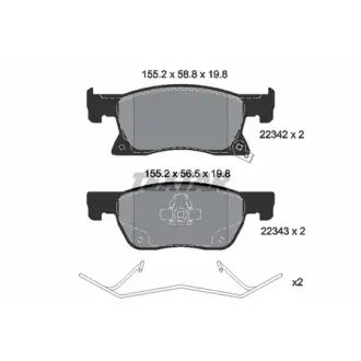 Колодки гальмівні (передні) Opel Astra K 15- (Ate-Teves) R15 TEXTAR 2234201