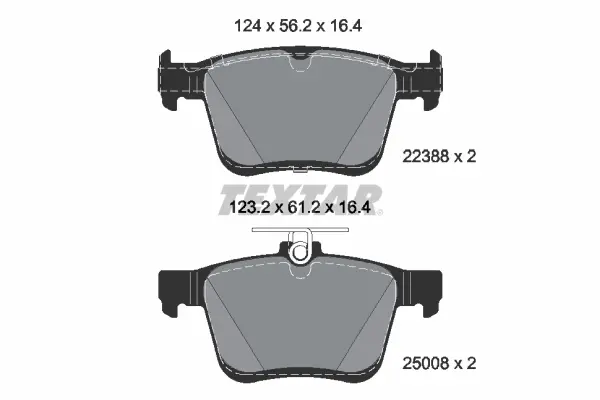 Комплект гальмівних колодок задн, AUDI Q2 SKODA KAROQ VW T-ROC, TAOS 1.0-2.0D 09.16- TEXTAR 2238801 (фото 1)
