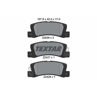 Колодки гальмівні, комплект TEXTAR 2242601