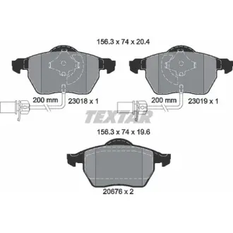 Колодки гальмівні (передні) Audi A4/A6/Skoda Superb/VW Passat 1.9TDI/2.5TDI 96- Q+ (з датчиками) TEXTAR 2301802