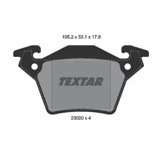Гальмівні колодки MERCEDES Vito "R "96-03 TEXTAR 2302001