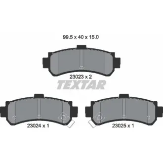 Комплект тормозных колодок, дисковый тормоз TEXTAR 2302301
