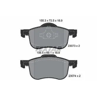 Колодки гальмівні (передні) Volvo S60/S80 2.0/2.4 D/T 98-10 (Teves) Q+ TEXTAR 2307303