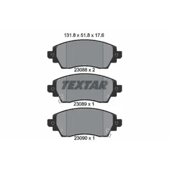 Комплект тормозных колодок, дисковый тормоз TEXTAR 2308801