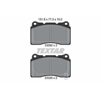Колодки гальмівні (передні) Honda Civic 12-/Mitsubishi Lancer 95-15/Subaru Impreza 99-13 (Brembo) Q+ TEXTAR 2309204
