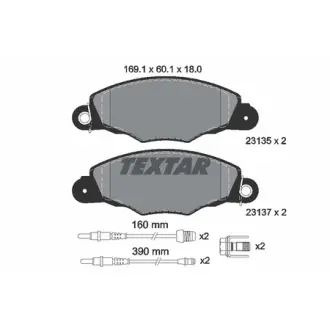 Комплект тормозных колодок, дисковый тормоз TEXTAR 2313503