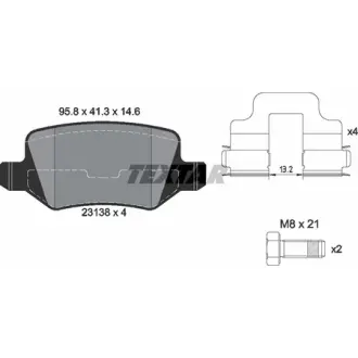 Колодки гальмівні (задні) MB A-class (W169) 04-12 (Lucas) Q+ TEXTAR 2313805