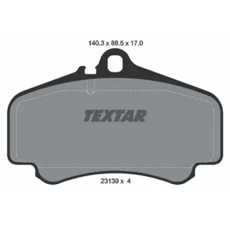 Комплект тормозных колодок, дисковый тормоз TEXTAR 2313901