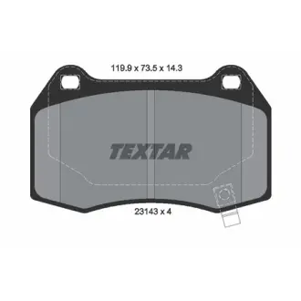 Комплект тормозных колодок, дисковый тормоз TEXTAR 2314301