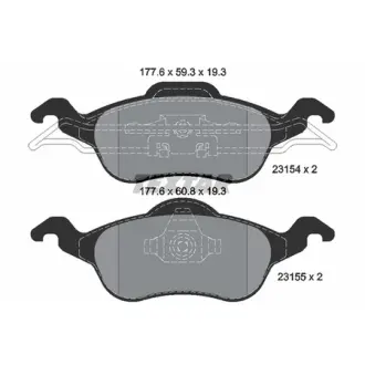 Колодки гальмівні (передні) Ford Focus 99-09 (Teves) Q+ TEXTAR 2315402