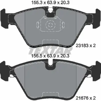 Колодки гальмівні (передні) BMW 3 (E46) 98-07/ X3 (E83)03-11 (Teves) Q+ TEXTAR 2318302