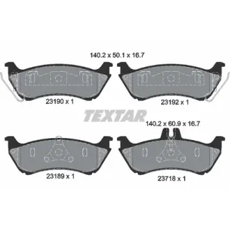 Комплект тормозных колодок, дисковый тормоз TEXTAR 2319002
