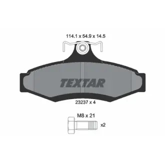 Комплект тормозных колодок, дисковый тормоз TEXTAR 2323701