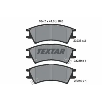 Комплект тормозных колодок, дисковый тормоз TEXTAR 2323802