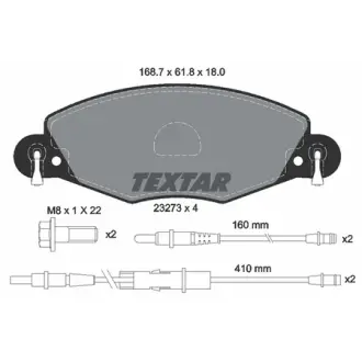 Комплект тормозных колодок, дисковый тормоз TEXTAR 2327301