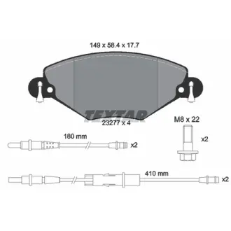 Комплект тормозных колодок, дисковый тормоз TEXTAR 2327701