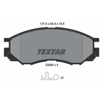 Комплект тормозных колодок, дисковый тормоз TEXTAR 2329002
