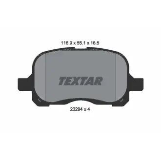 Комплект тормозных колодок, дисковый тормоз TEXTAR 2329402