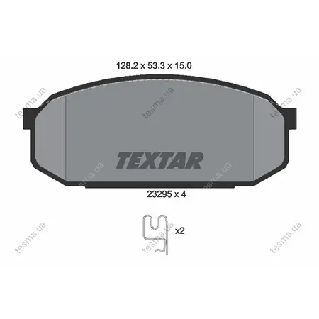 Комплект тормозных колодок, дисковый тормоз TEXTAR 2329501 (фото 1)