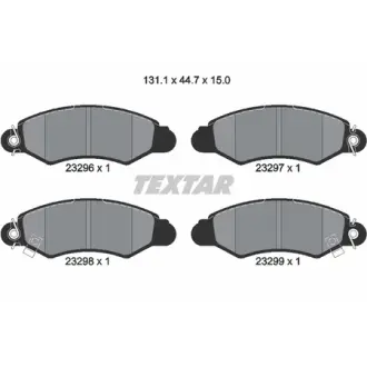 Комплект тормозных колодок, дисковый тормоз TEXTAR 2329601
