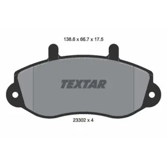 Комплект гальмівних колодок TEXTAR 2330201