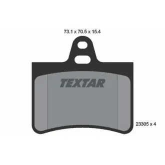 Комплект тормозных колодок, дисковый тормоз TEXTAR 2330501