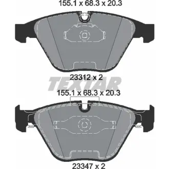 Колодки гальмівні (передні) BMW 3 (E90/E92/E93) 06-13 (Teves) TEXTAR 2331207