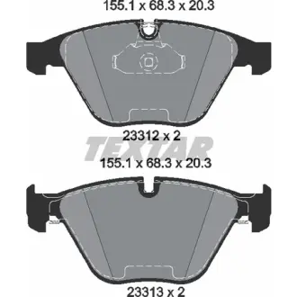 Колодки гальмівні (передні) BMW 5 (E60)/6 (E64)/7 (E65) 01-10 (Teves) TEXTAR 2331211