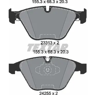 Колодки гальмівні (передні) BMW 3 (E90/E91) 04-13/X1 (E84) 09-15 (Ate - Teves) Q+ TEXTAR 2331301