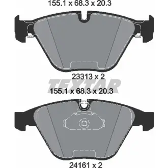 Колодки гальмівні (передні) BMW 3 (E90-E92)/ X1 (E84) 04-15 (Teves) TEXTAR 2331303