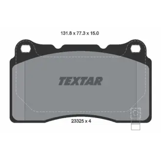 Колодки гальмівні (передні) Tesla Model S/X 13- (Brembo) (131.8x77x.3x15) Q+ TEXTAR 2332501