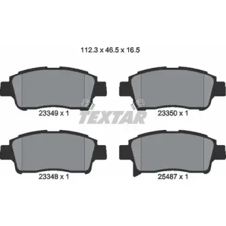 Комплект тормозных колодок, дисковый тормоз TEXTAR 2334901