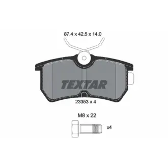 Комплект тормозных колодок, дисковый тормоз TEXTAR 2335301