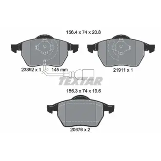 Колодки гальмівні (передні) Audi A3/VW Golf IV -03 (Teves) Q+ (з датчиком) TEXTAR 2339201
