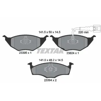 Комплект тормозных колодок, дисковый тормоз TEXTAR 2339502