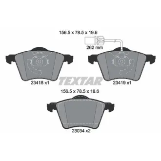 комплект тормозных колодок, дисковый тормоз TEXTAR 2341801