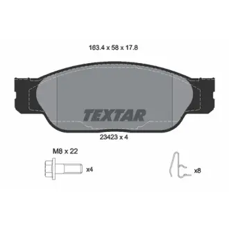 Комплект тормозных колодок, дисковый тормоз TEXTAR 2342301