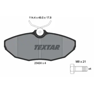 Комплект тормозных колодок, дисковый тормоз TEXTAR 2342401