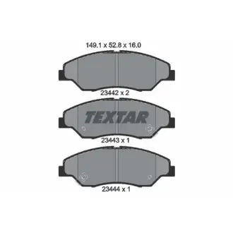 Комплект тормозных колодок, дисковый тормоз TEXTAR 2344201